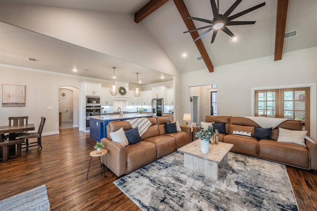 Double doors open to the flex room that could be exercise room, playroom, gameroom, or craft room.  What would YOU use it for?
