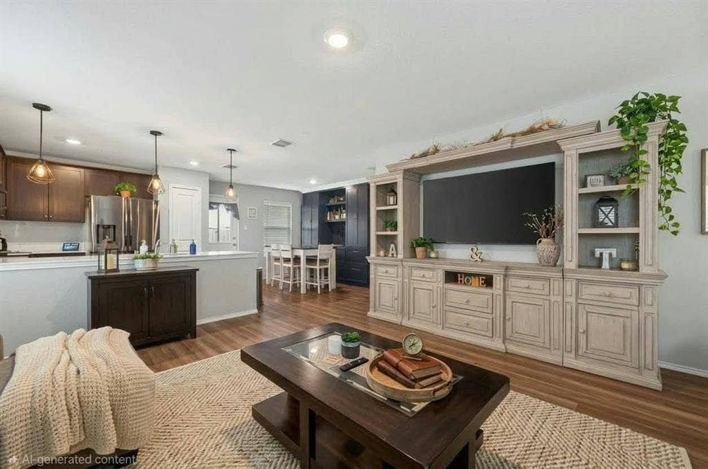554 Deerfern Drive, Princeton, TX 75407 Wood-finish flooring throughout the living space and kitchen