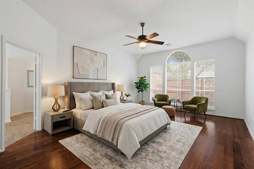 3908 Moonbeam Court, Plano, TX 75074 Virtually staging-Master bedroom