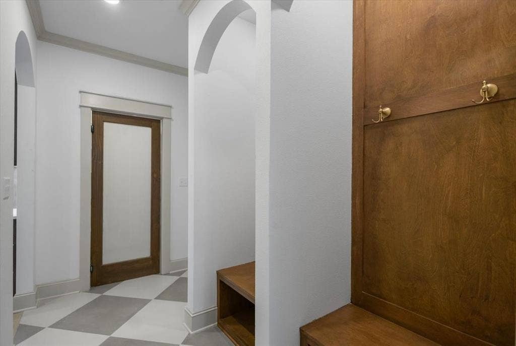 17155 Island Lake Dr., Tyler, TX 75708 Arched doorways, recessed lighting, and checkerboard floor tiling