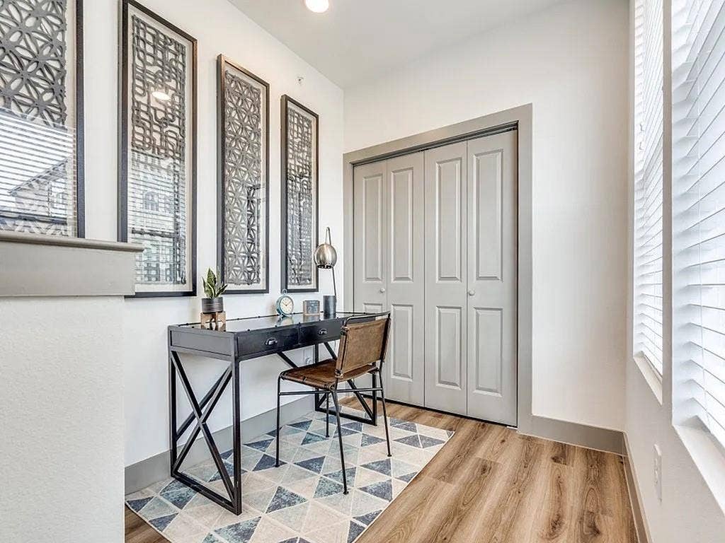 4020 McEwen Road, #9121, Farmers Branch, TX 75244 Office space with light wood-style floors and recessed lighting