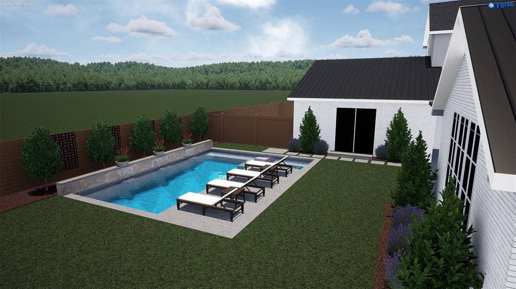 6131 Lupton Drive, Dallas, TX 75225 Conceptual Pool Rendering, not included