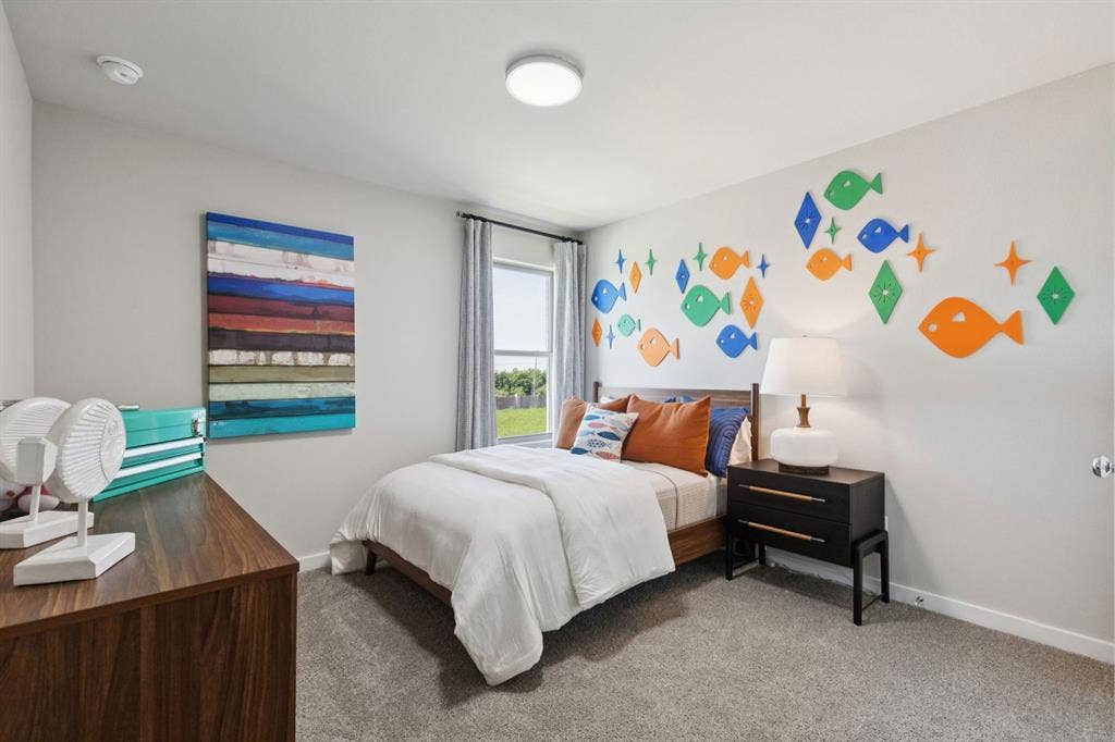 Bedroom in the Magnolia home plan – REPRESENTATIVE PHOTO