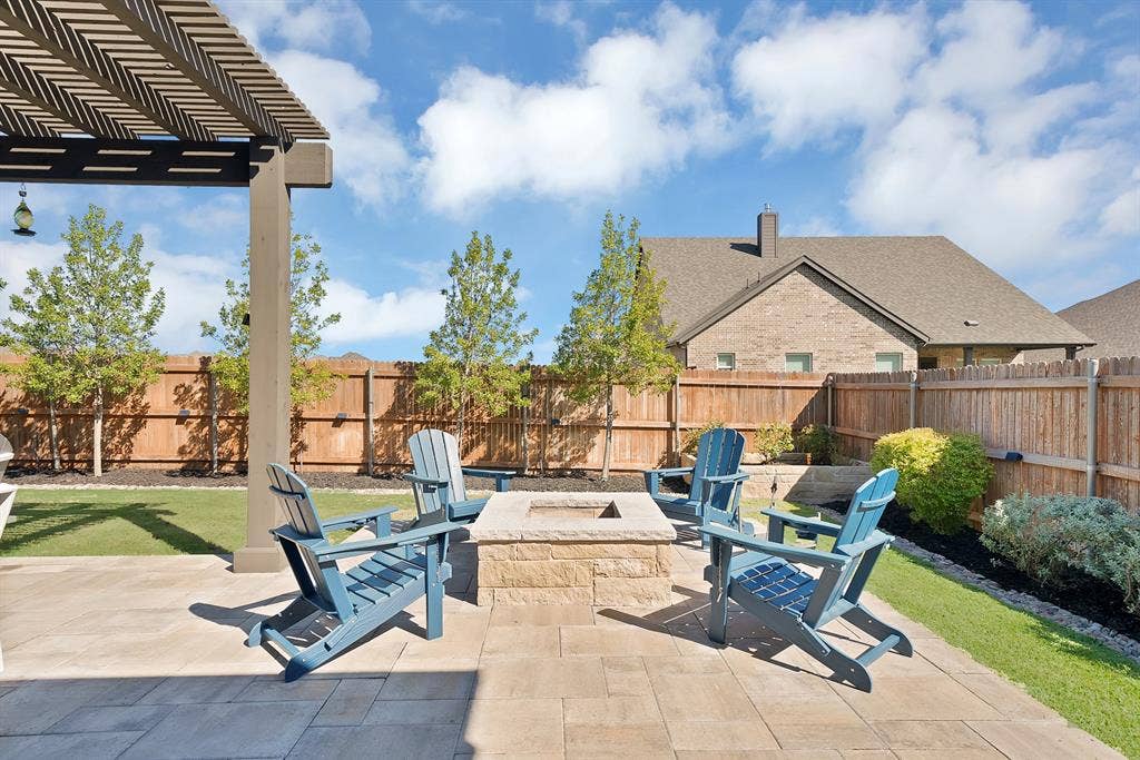 15032 Chipwood Drive, Aledo, TX 76008 Wood Burning fire pit, patio, landscaping