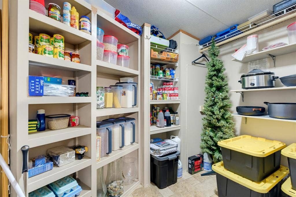 Used as Pantry and Storage Closet