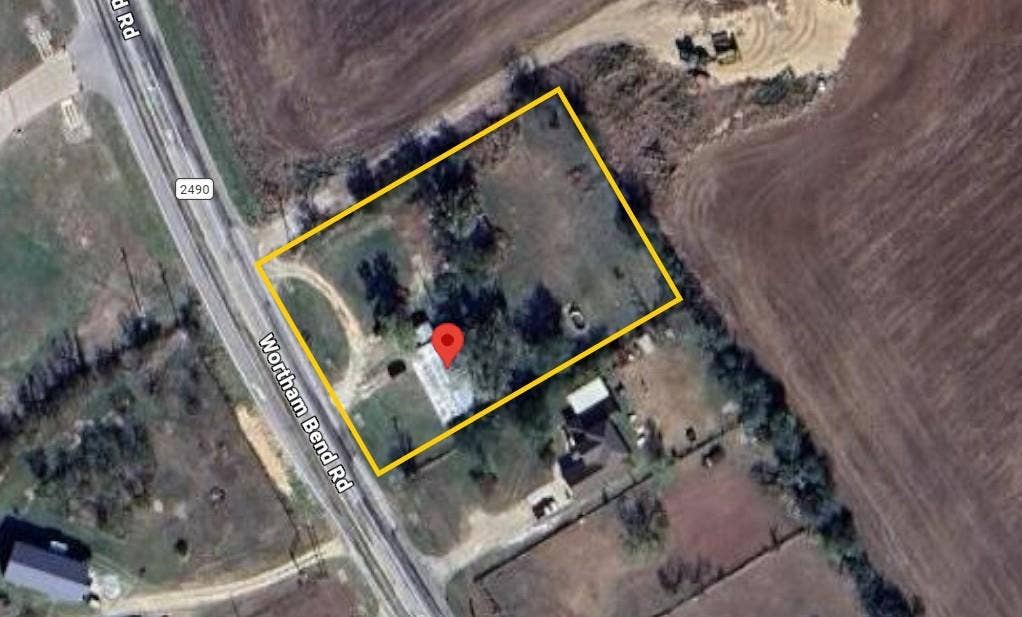 11305 Wortham Bend Road, Waco, TX 76708 Satellite Map. Outlining the property boundaries and its orientation to Wortham Bend Rd. Boundaries are approximate.