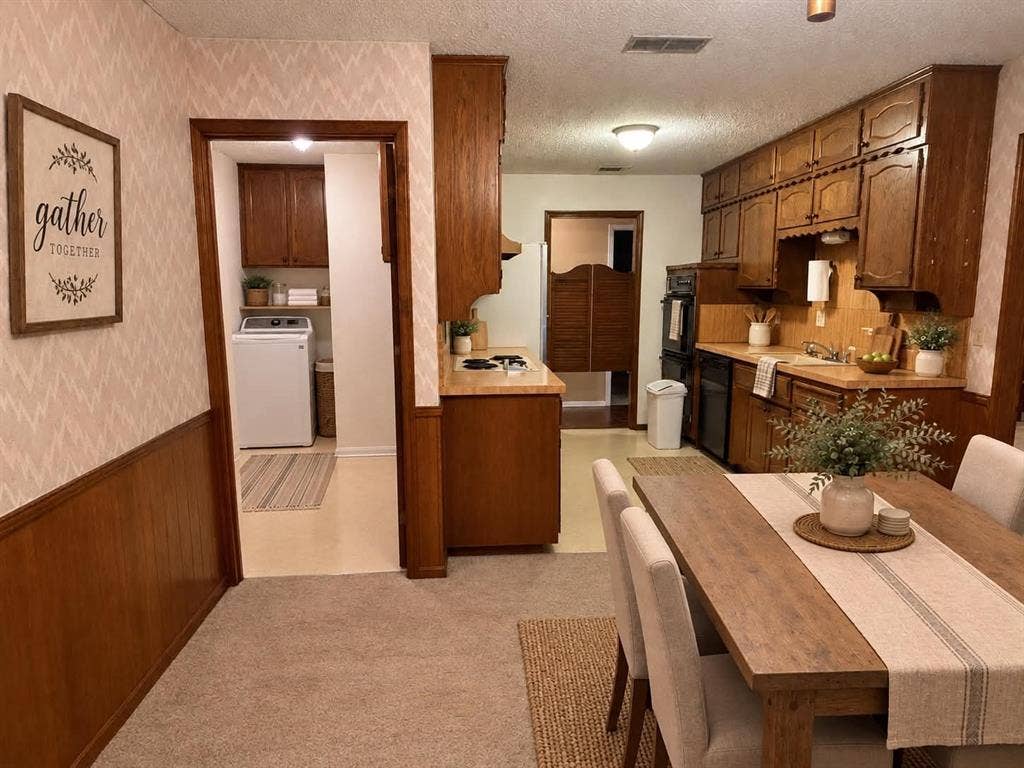 Virtual Staged Kitchen dining