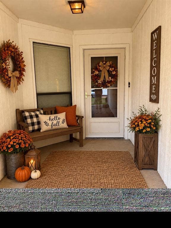 Virtual staged front porch