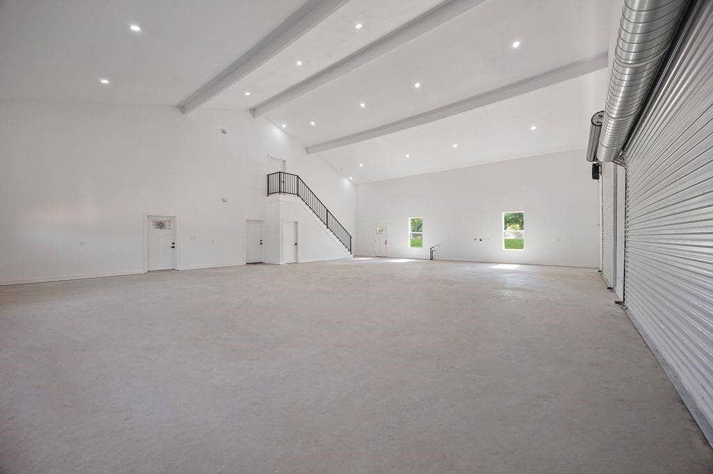 Put your own Pickle ball court in here or your batting machine