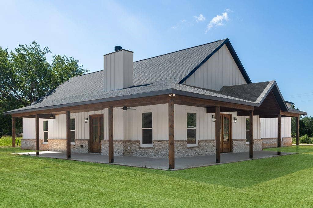 Side of Home with wrap covered porch