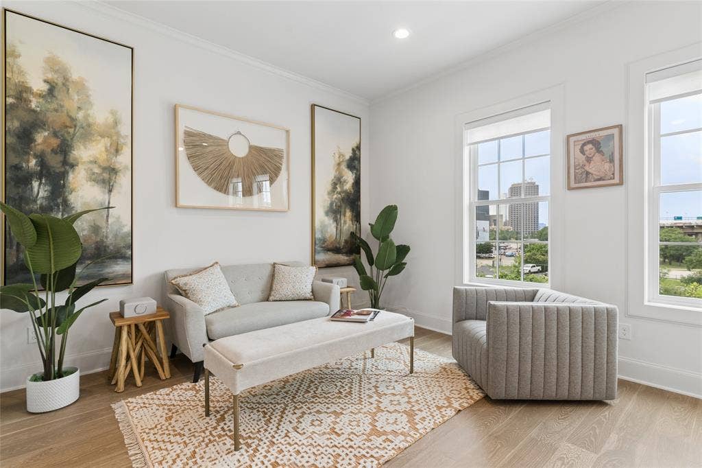 2401 Canton Street, #1002, Dallas, TX 75201 Image of model home with similar layout.