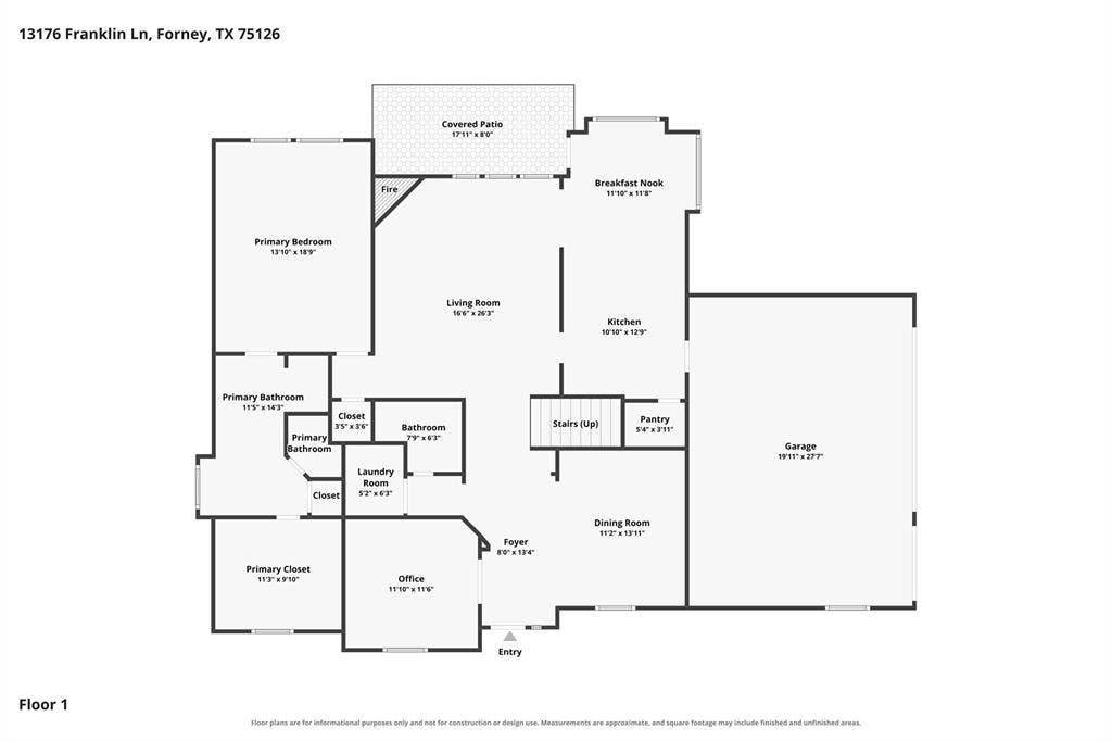 13176 Franklin Lane, Talty, TX 75126 Floor plan