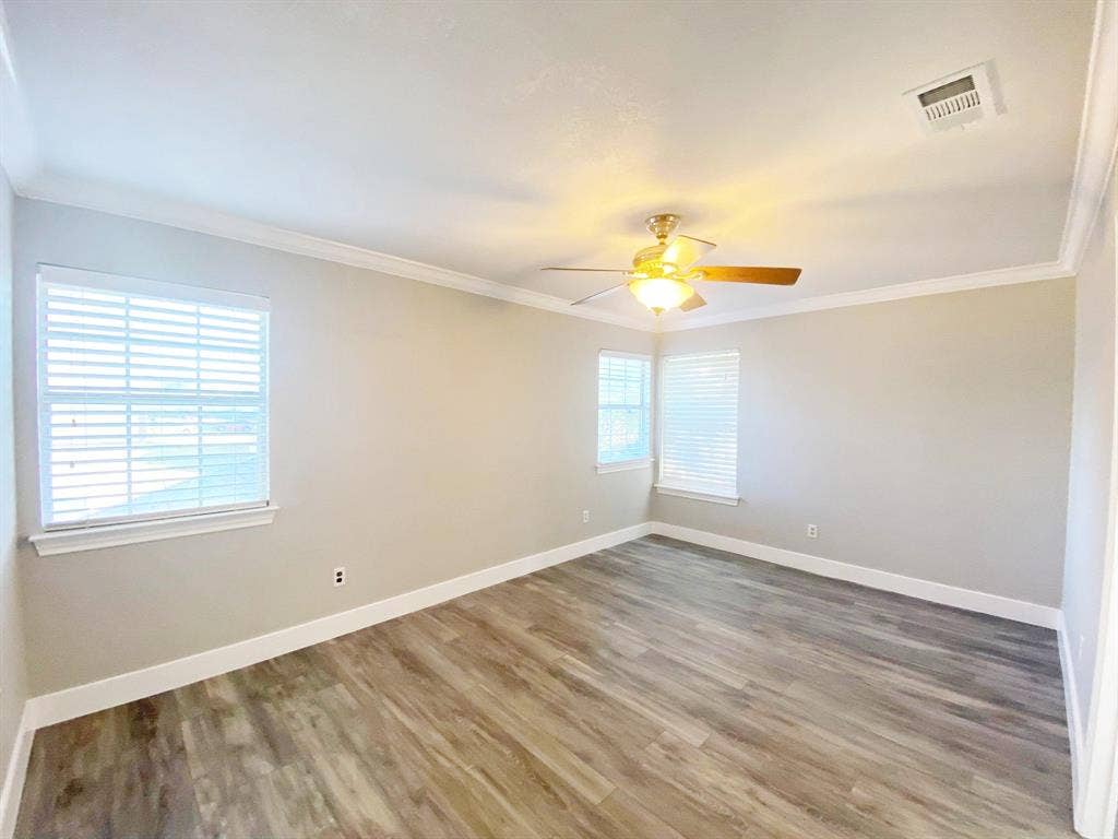 1700 Shiprock Drive, Plano, TX 75025 flooring, ceiling fan, and ornamental molding