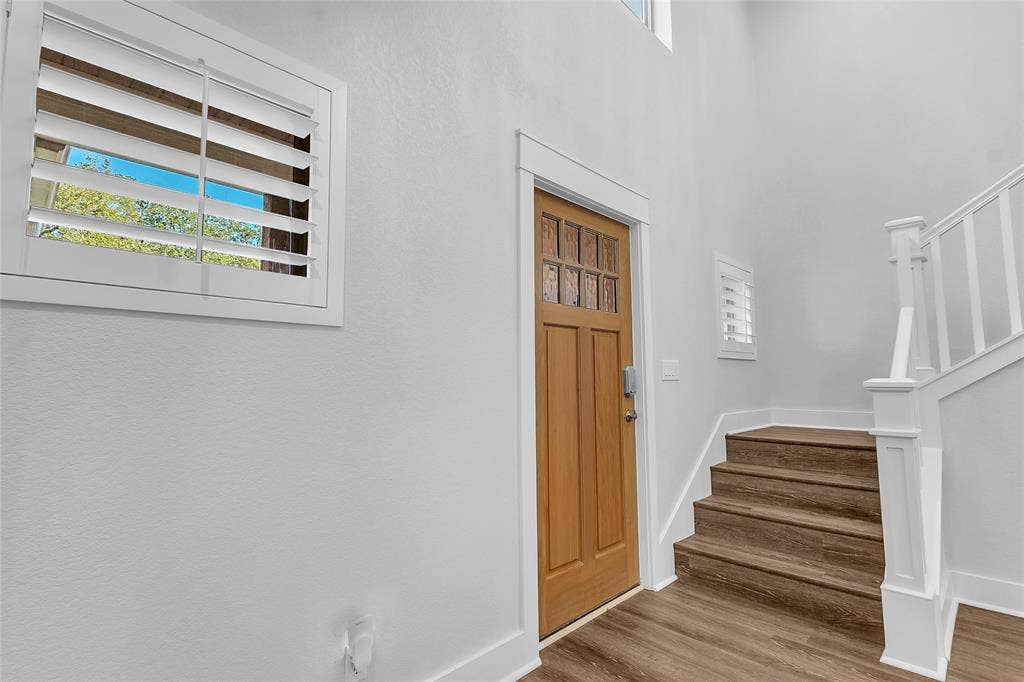 239 Colonial Drive, Mabank, TX 75156 Plantation Shutters privatize the entry window