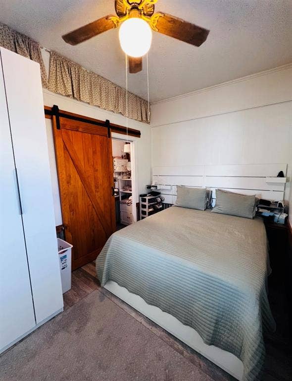 Wood-finish flooring and carpeted areas