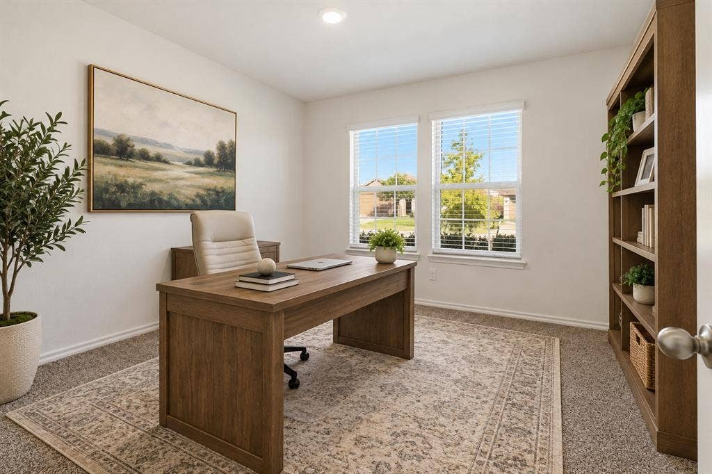2316 French Street, Fate, TX 75189 Virtually staged front bedroom can be used an an office.