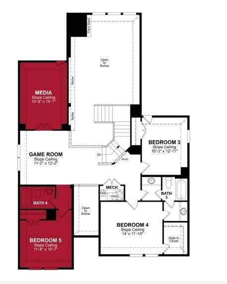 3746 Pinyon Pine Way, Midlothian, TX 76065 Beazer Homes Goodland Summerfield Floorplan.