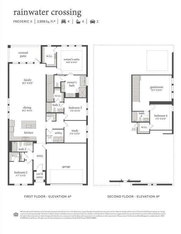 2444 Aurora Avenue, Celina, TX 75009 Our charming Frederic II plan offers a 1.5 story dream home with delightful open concept main level plus gameroom and bed-bath upstairs.