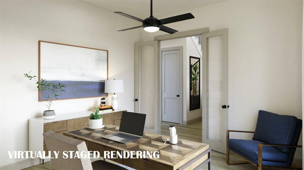 1386 Misted Mews, Frisco, TX 75033 Your new home office is the perfect place for work or play! VIRTUALLY STAGED RENDERING