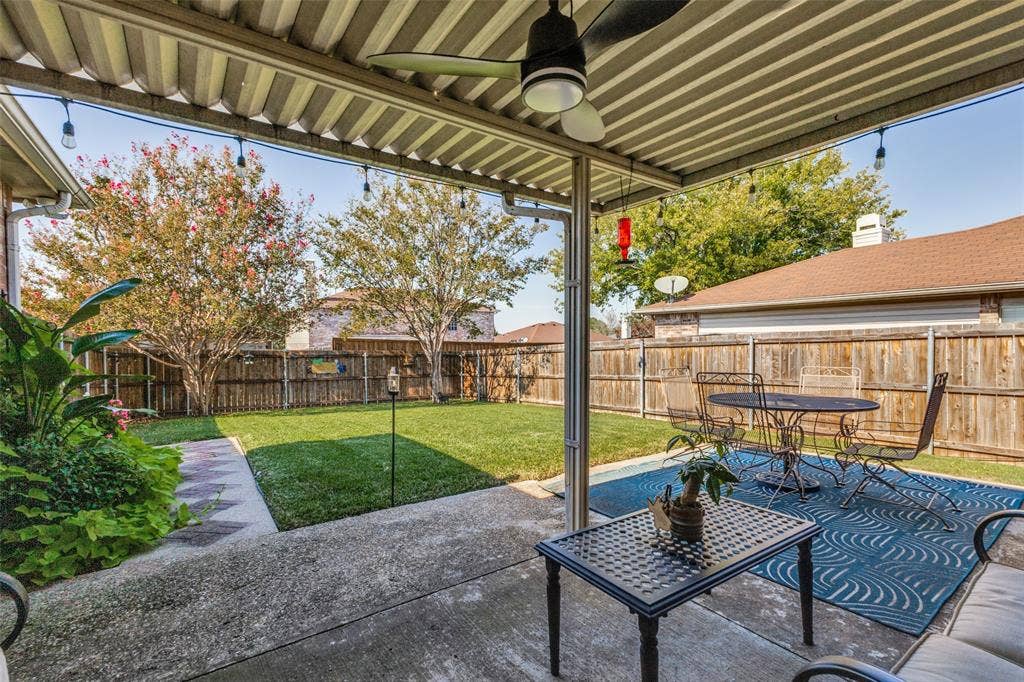 8x13 covered patio & beautiful lanscaping