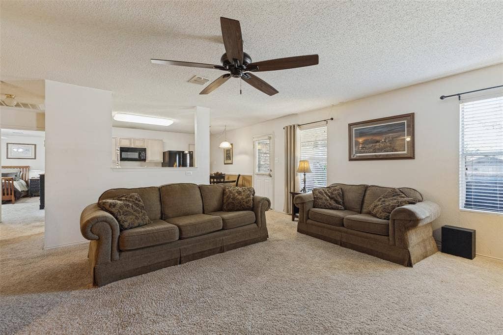 Family room opens into the kitchen