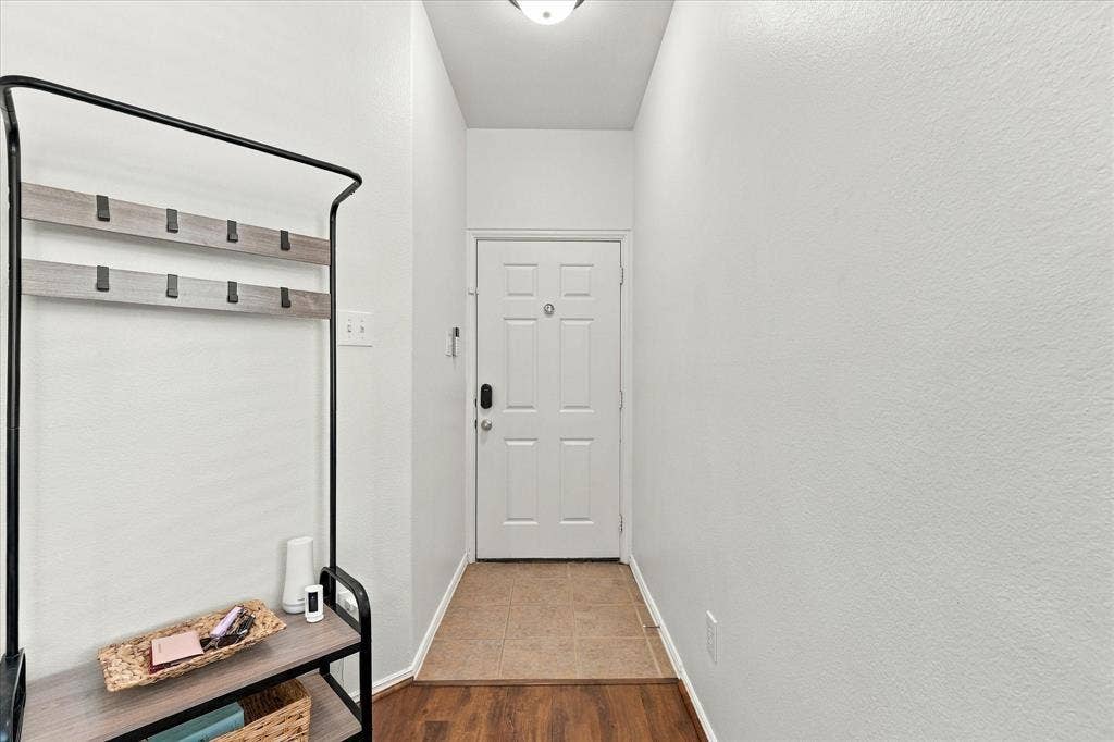 Entry off the front of the home giving additional space before entering the home