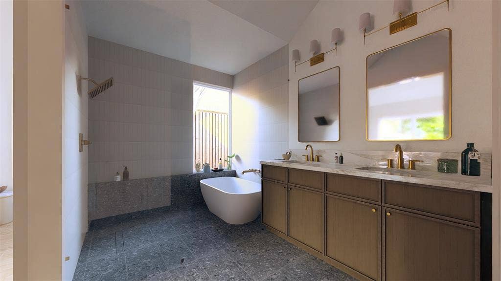 2626 Fernwood Avenue, Dallas, TX 75216 Rendering of the master Bath