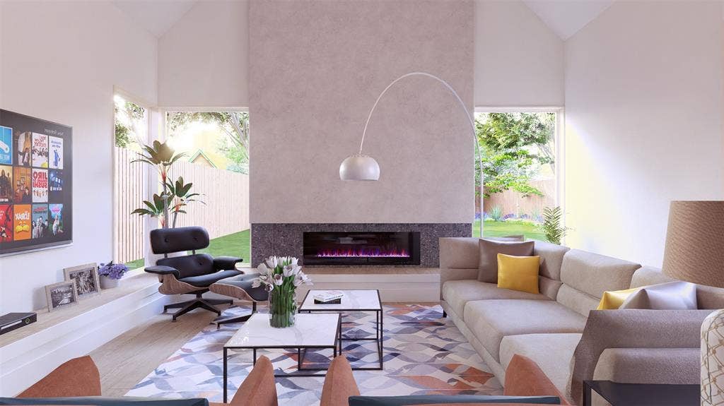 2626 Fernwood Avenue, Dallas, TX 75216 Rendering of the Living Room