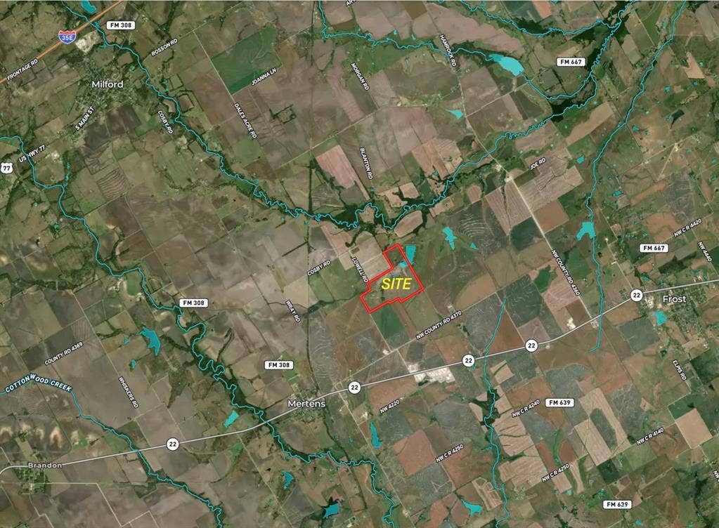 TBD 255 acres Lowell Road, Milford, TX 76670 Location