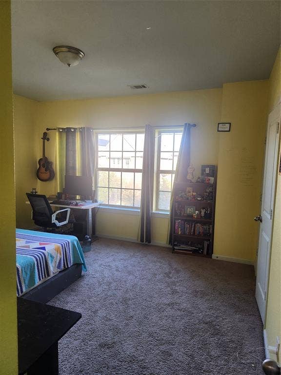 3038 Ivy Hill Lane, Irving, TX 75063 Wall-to-wall carpeting, dual windows, and ceiling-mounted light fixture
