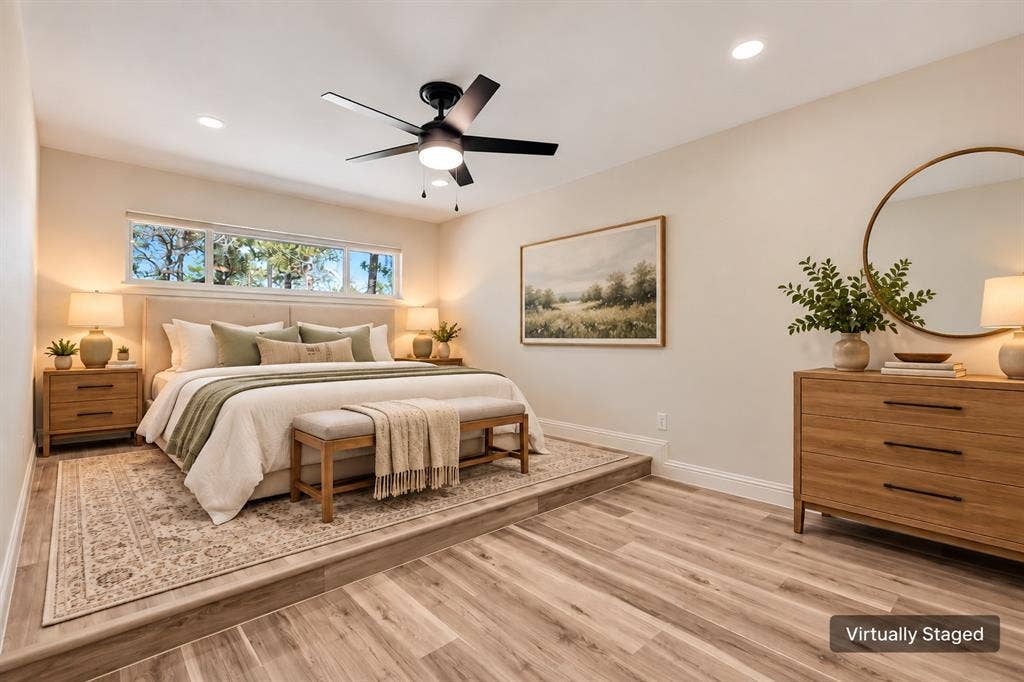 Primary Bedroom Virtually staged