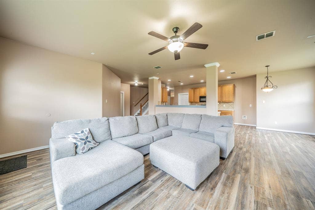 1739 Chadwick Drive, Cedar Hill, TX 75104 Family room from fireplace.