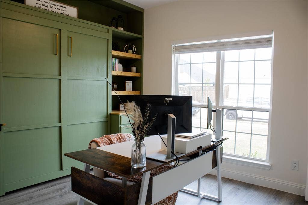 Bedroom with Murphy bed.