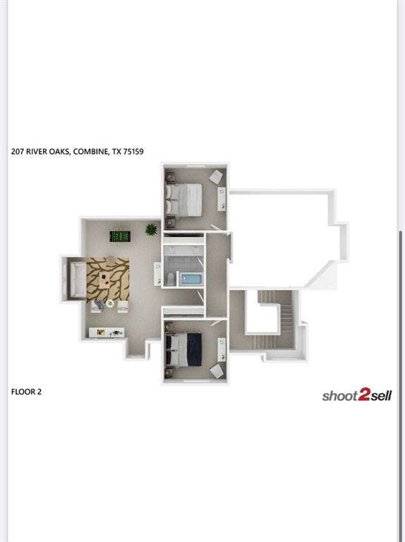 207 River Oaks, Combine, TX 75159 3D floor plan level 2