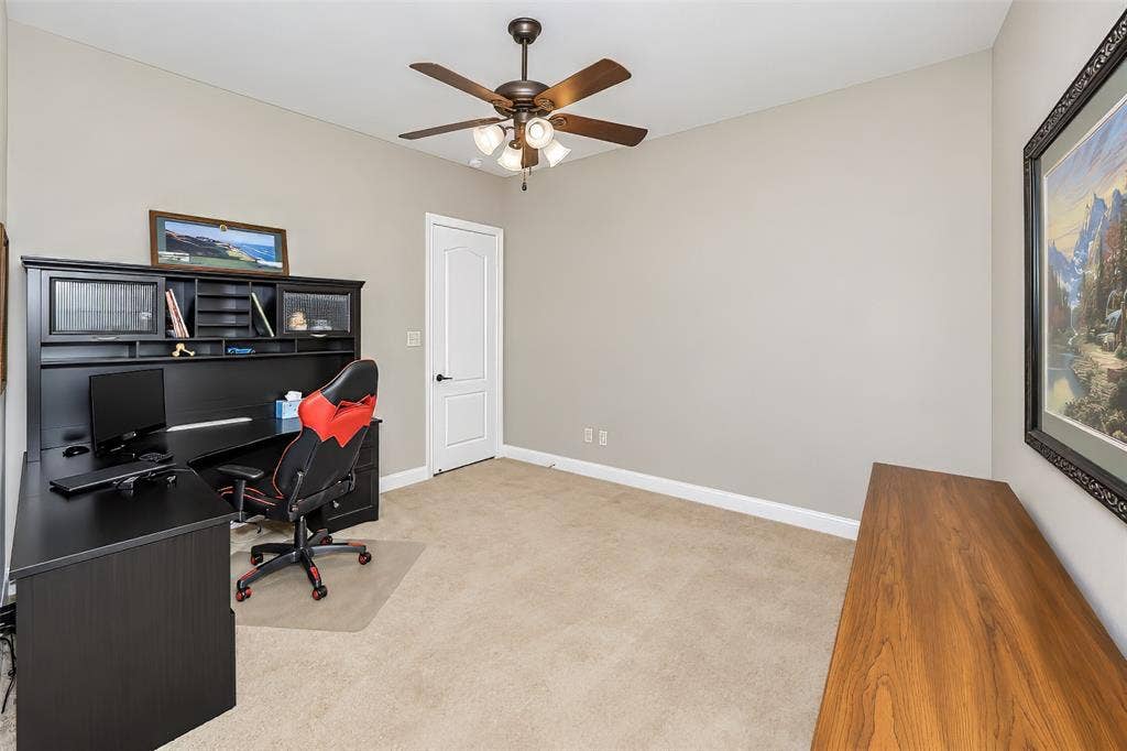 6620 Cedar Grove Drive, North Richland Hills, TX 76182 An upstairs guest bedroom is currently used an an office.
