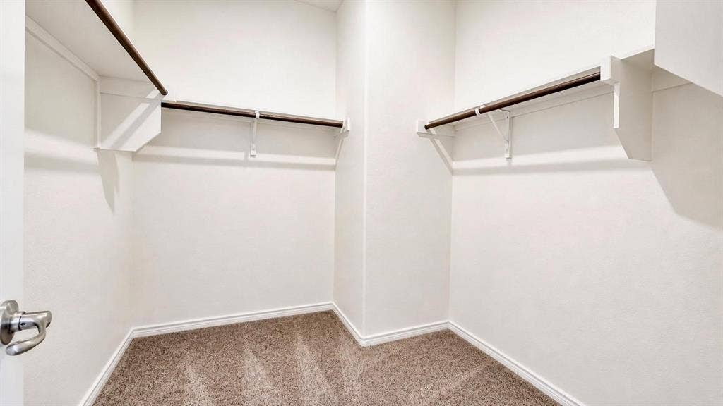 Ample space in walk-in closet
