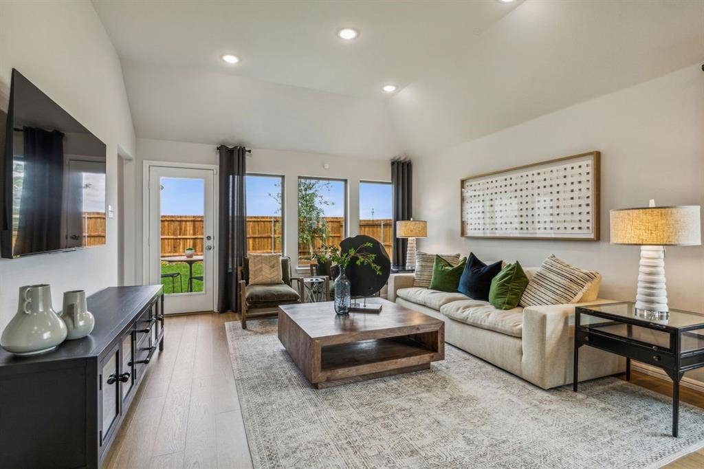 2015 Steeplechase Lane, Seagoville, TX 75159 Living Room in the Turquoise home plan – REPRESENTATIVE PHOTO