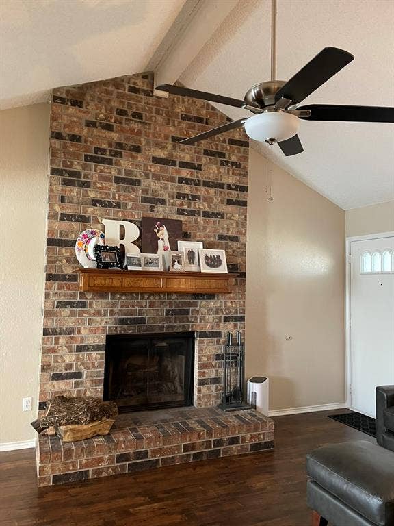 2414 PALO ALTO, Arlington, TX 76015 Beside the warming fireplace is a cozy spot for those cold winter days.