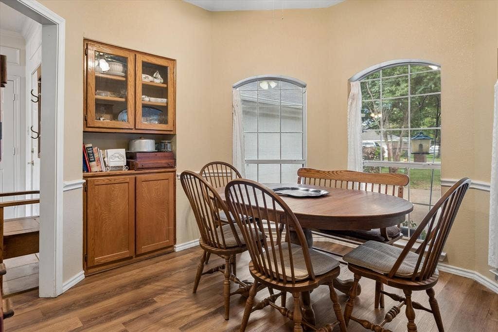 8920 Ashcraft Drive, North Richland Hills, TX 76182 Dining with three built-ins for additional storage.