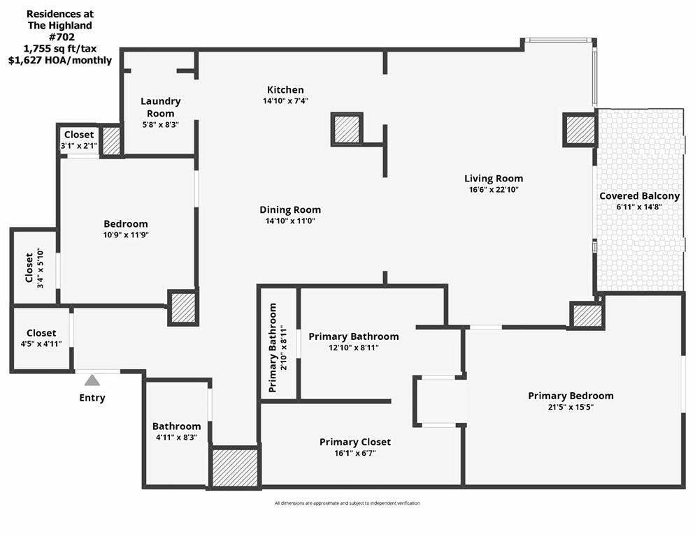 5656 N CENTRAL Expressway, #702, Dallas, TX 75206 #702 Floor Plan
