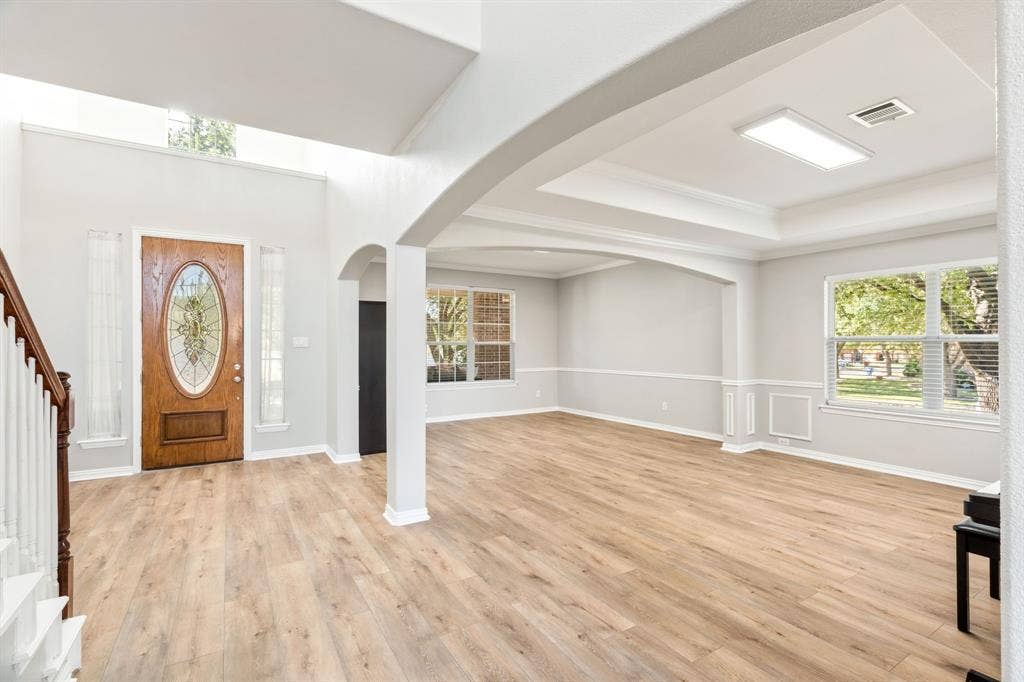 Front entry and living/dining