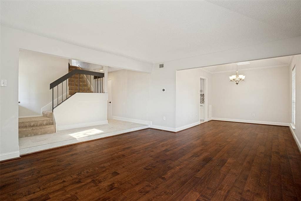Living and dining rooms.