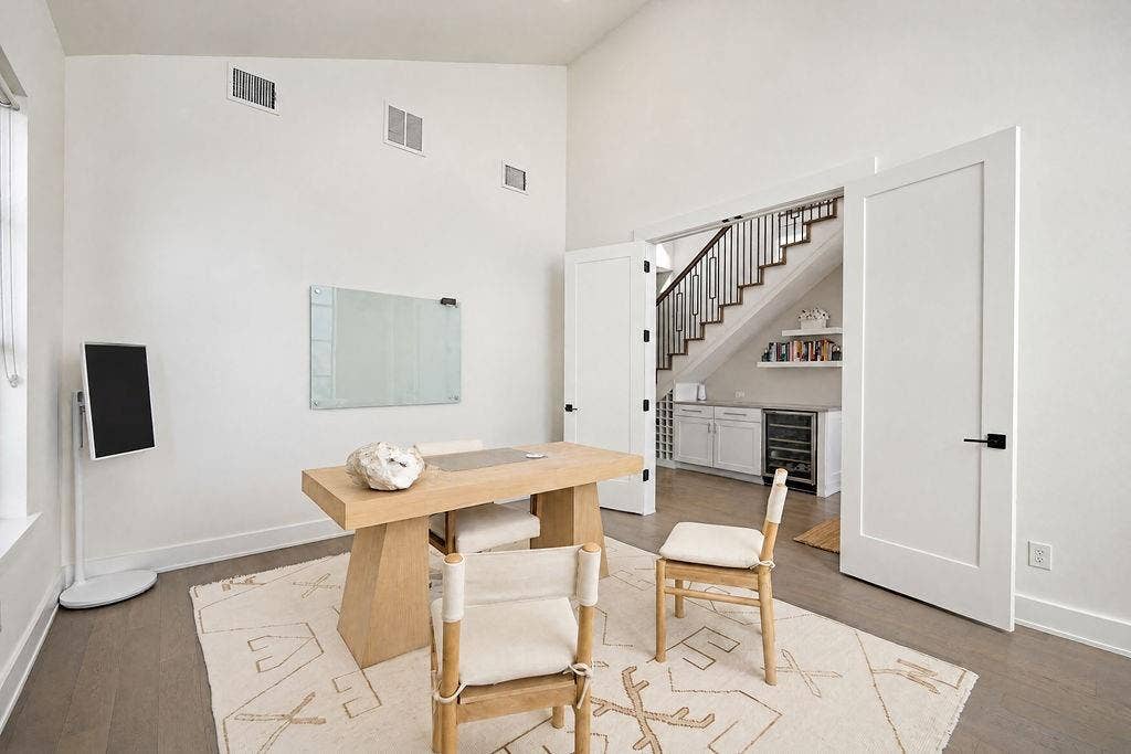 4515 Cowan Avenue, Dallas, TX 75209 Natural sunlight pours across the main-floor office, creating an inspiring spot to work from home or host virtual meetings