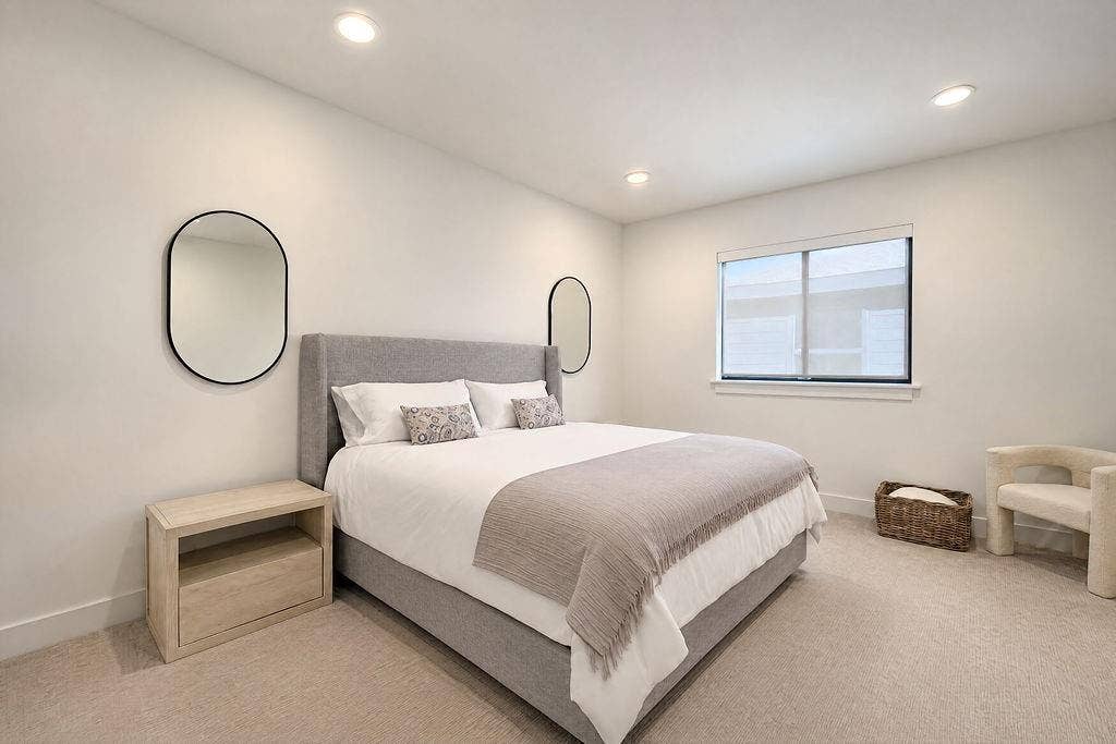 4515 Cowan Avenue, Dallas, TX 75209 Soft carpeting and dreamy natural light make this upper-level guest room a cozy retreat for overnight stays or quiet afternoon reading
