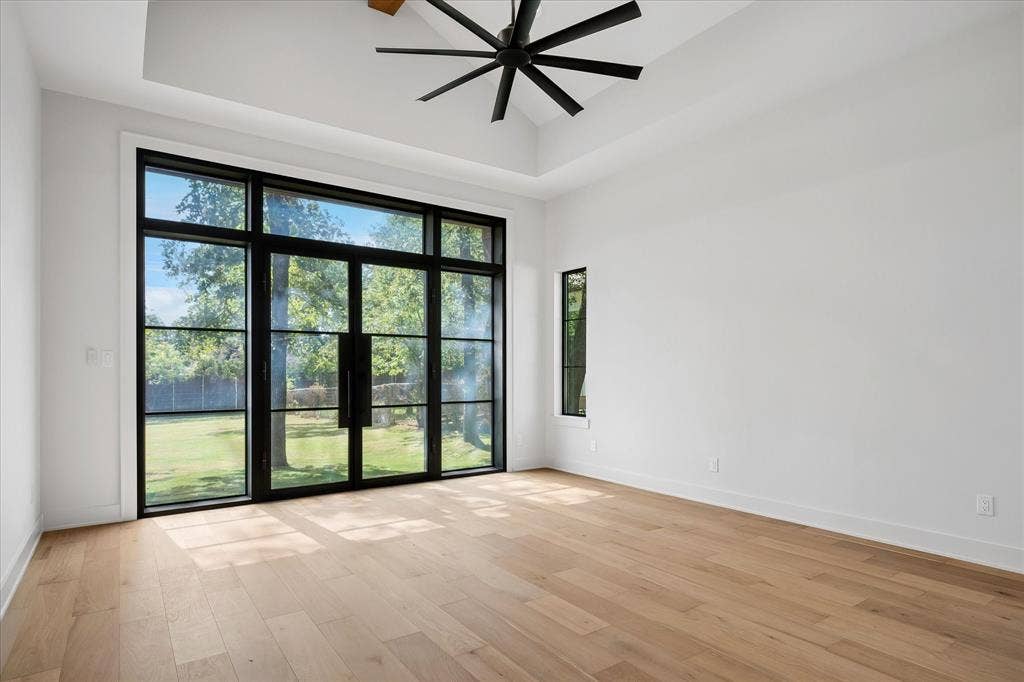 Doors leading to the backyard