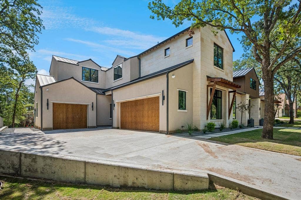 View of Driveway and 3 Car Garages