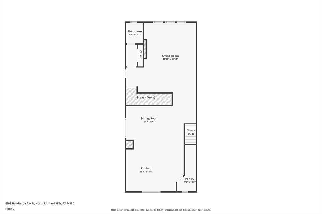 4308 Henderson Avenue, North Richland Hills, TX 76180 Floorplan Second Floor