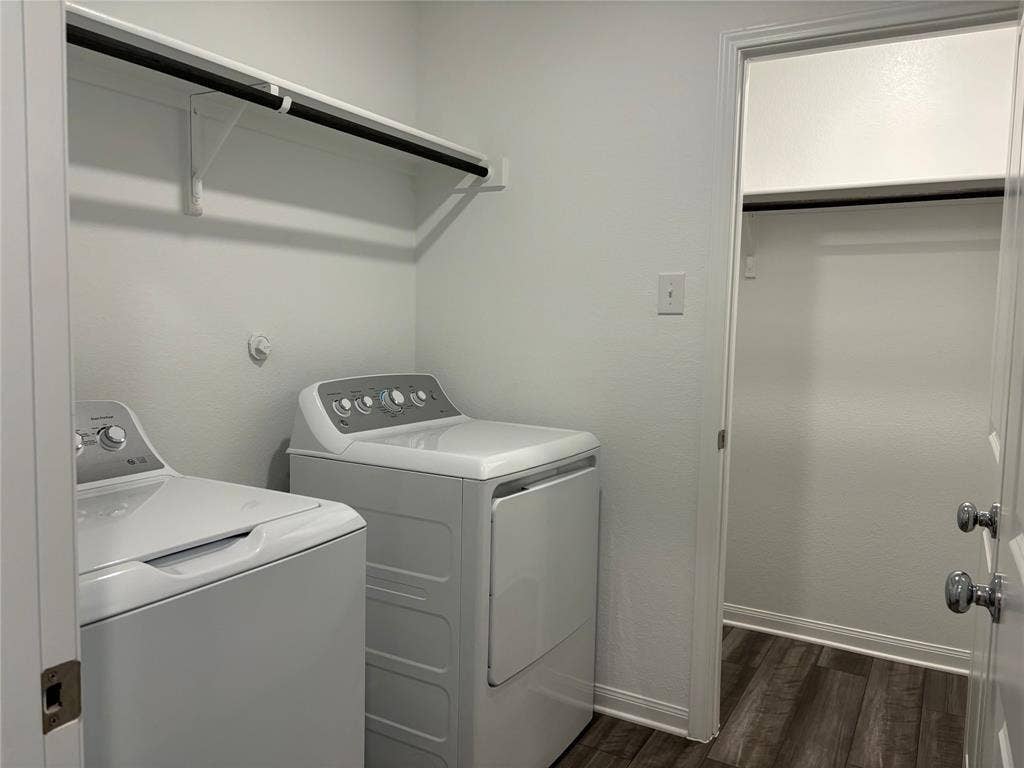 Laundry room with HUGE walk-in closet as a bonuse!