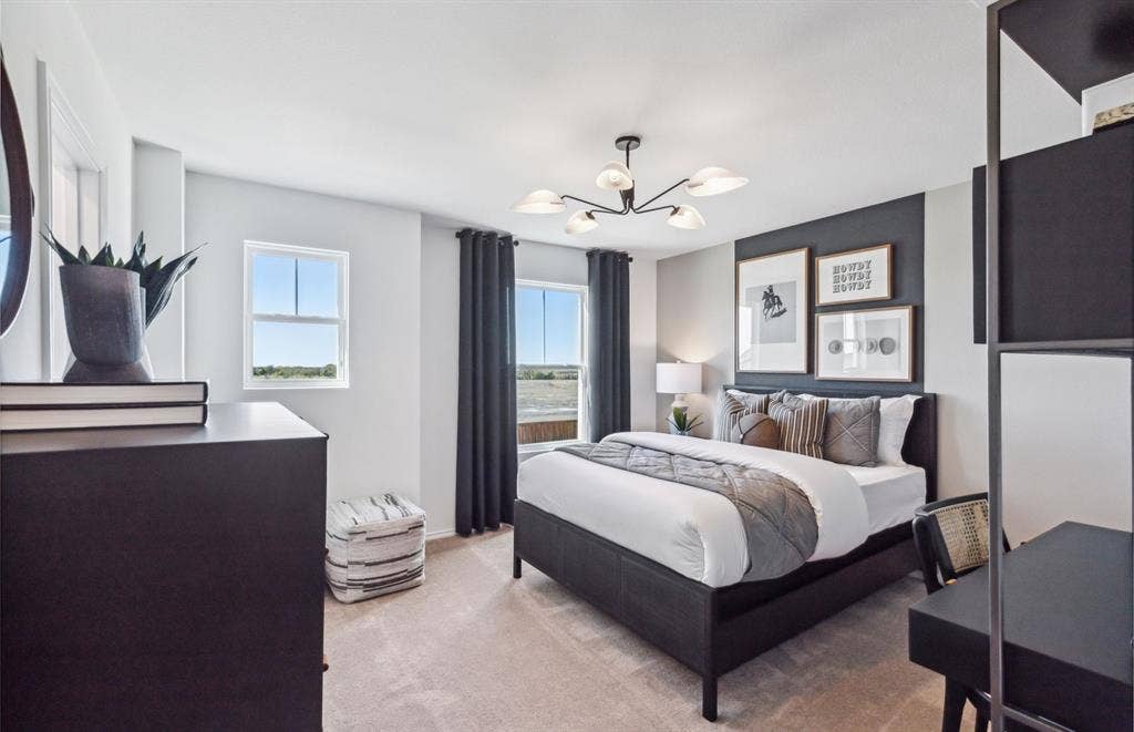 14105 Olney Drive, Pilot Point, TX 76258 *Model Representation - Spacious secondary bedroom with large windows