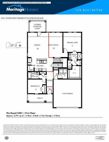1411 Buck Run Drive, McKinney, TX 75071 First Floor Plan